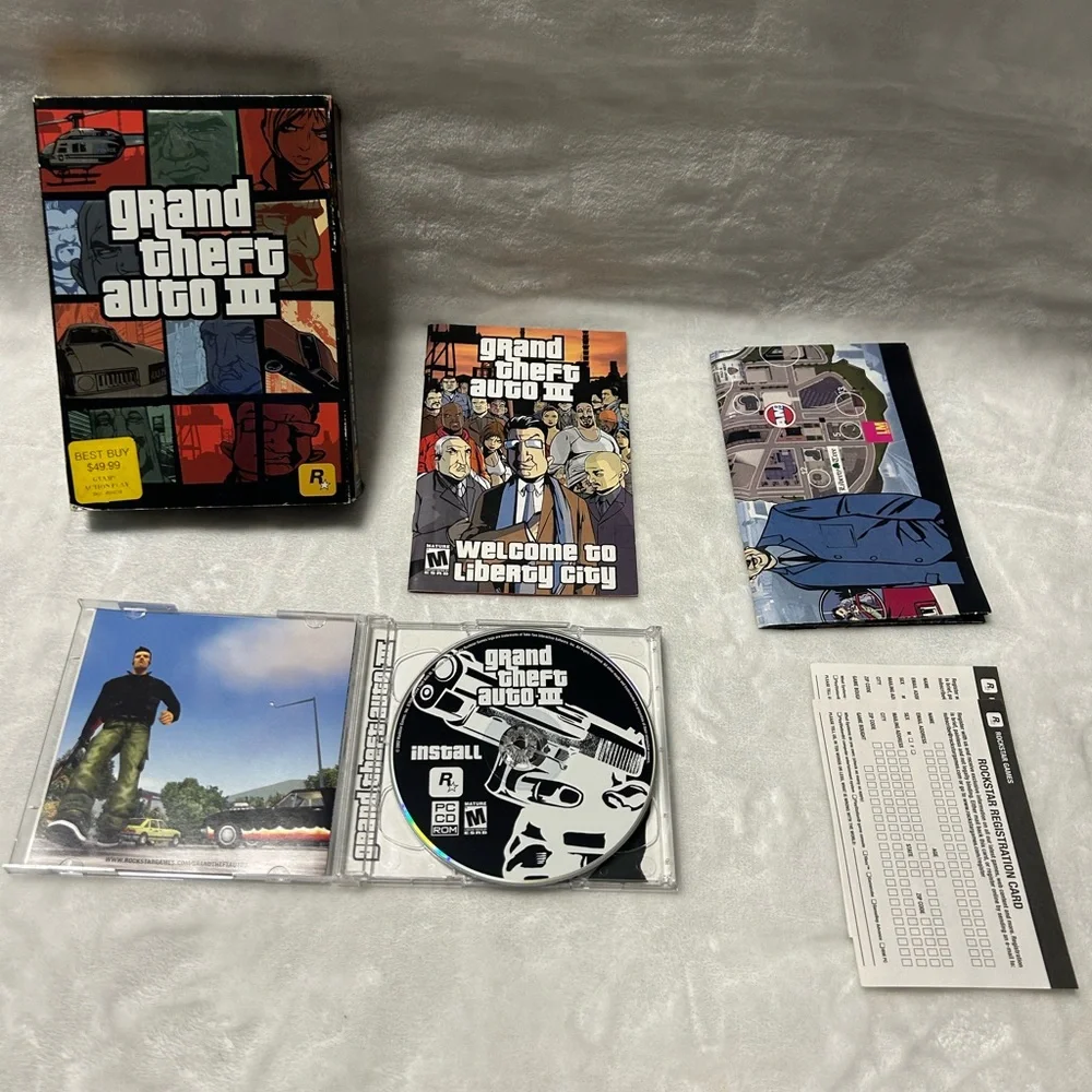 Grand Theft Auto lll GTA III Windows 98/2000/ME/XP install disc ONLY UNTESTED